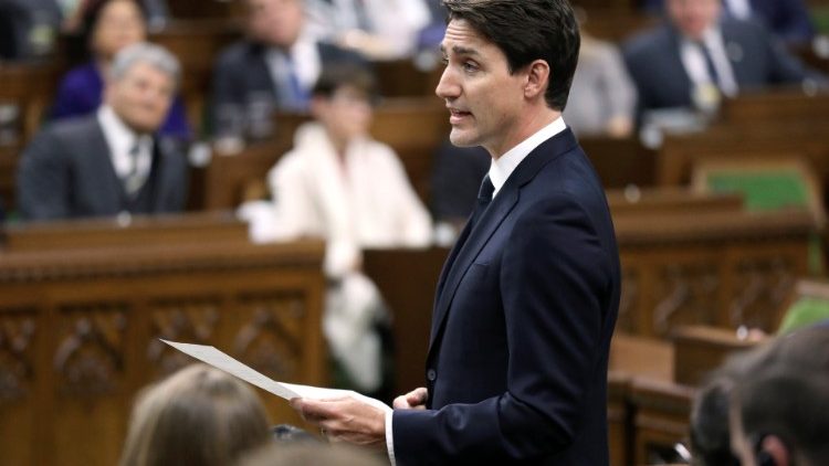 Le Premier ministre canadien Justin Trudeau au Parlement d'Ottawa, le 18 mars 2019 