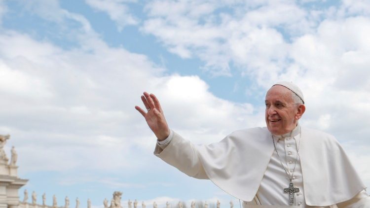 Папа Францішак падчас агульнай аўдыенцыі ў Ватыкане