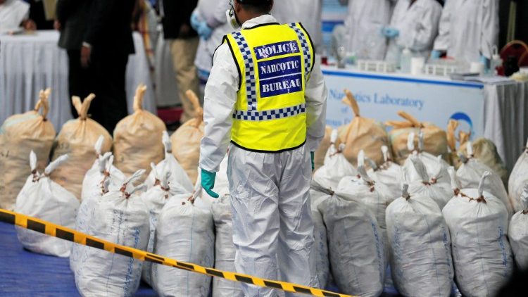 A haul of narcotics seized in Colombo was destroyed by the Sri Lanka Police Narcotics Bureau on April 1, 2019.  