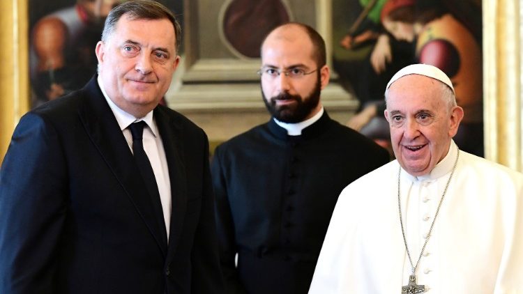 Bosnijas un Hercogovinas trīspusējās prezidentūras priekšsēdētāja Milorada Dodika vizīte Vatikānā 