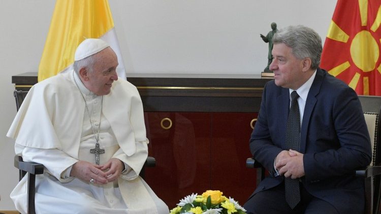 Папа падчас сустрэчы з Прэзідэнтам Паўночнай Македоніі
