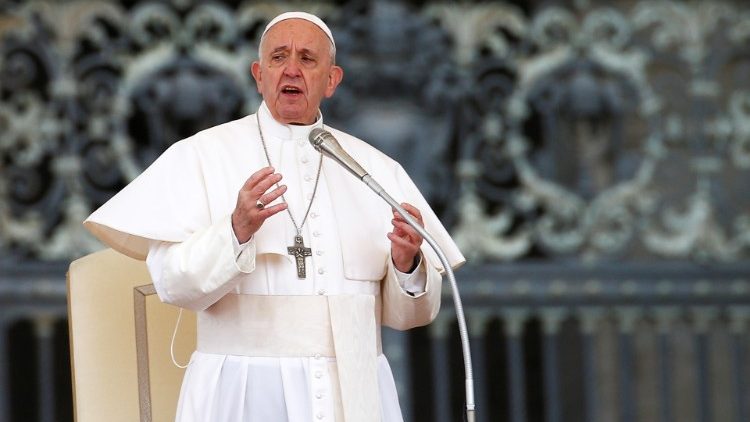 Påven Franciskus på den allmänna audiensen i Vatikanen den 29 maj