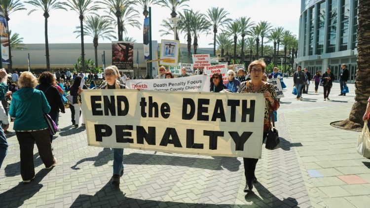 Demonstrators protest the death penalty in Southern California