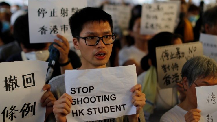 Die Demonstranten in Hongkong wollen keine Gewalt mehr