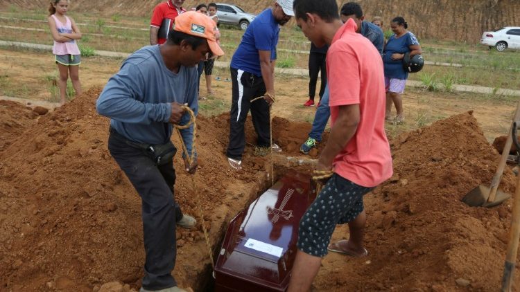Enterrement d'une victime du massacre d'Altamira, le 31 juillet 2019.