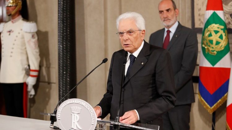 Il presidente Sergio Mattarella riferisce sull'esito delle consultazioni dopo la crisi di governo