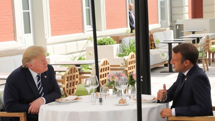 Donald Trump a déjeuné avec Emmanuel Macron avant le début du G7