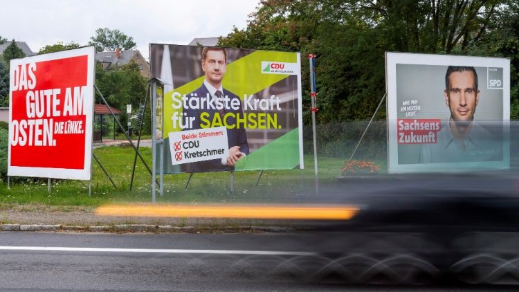 Wahlkampfplakate in Sachsen
