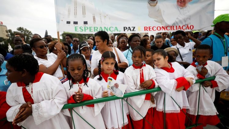 Young Altar Servers in Maputo: Pope Francis recently visited Mozambique and encouraged the peace process