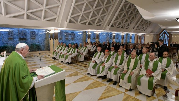 教皇フランシスコ、バチカン、サンタ・マルタ館でのミサ　2019年9月17日