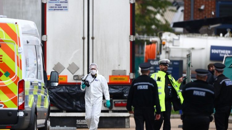Die 39 Leichen wurden Grays, Essex, in einem Container entdeckt