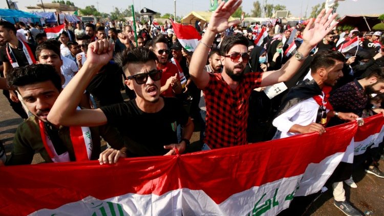 تظاهرات في مدينة النجف العراقية