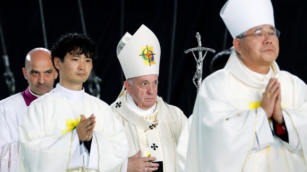 Pope Francis at Mass in Tokyo