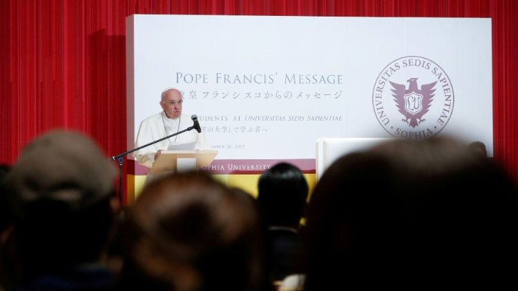 教皇フランシスコ、上智大学を訪問　2019年11月26日
