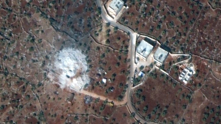 Luftbild: In diesem Anwesen in Syrien wurde al-Bagdadi im Oktober getötet 