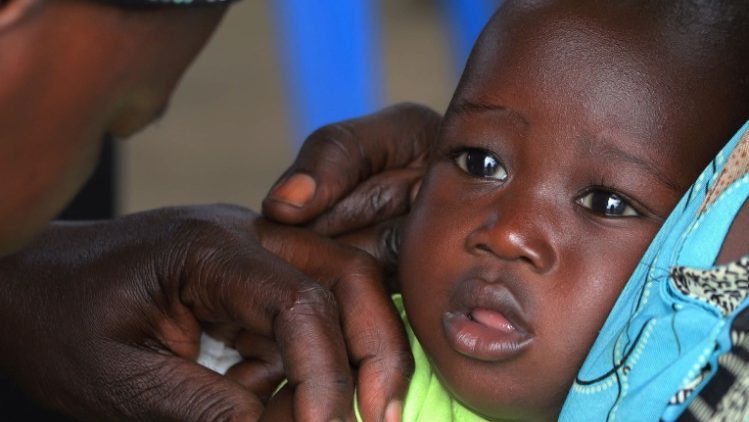 A child getting vaccinated