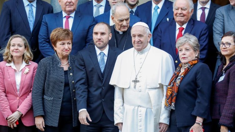 Папа падчас сустрэчы з фінансавымі лідарамі і эканамічнымі экспертамі