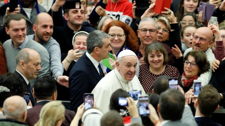 Pope Francis  at the weekly general audience at the Vatican, 12.01.2020.