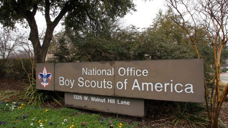 FILE PHOTO: A Boy Scouts of America sign is seen at its headquarters in Irving, Texas, United States