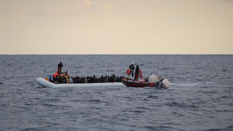 Migrants rescued in the Mediterranean in February, 2020