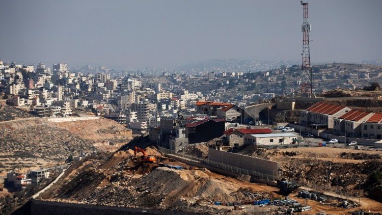 Travaux d'extension d'une colonie israélienne dans le Gush Etzion en Cisjordanie occupée