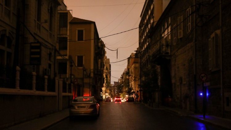 Power cuts have become a frequent feature of life in Lebanon, as seen on a recent night in Beirut