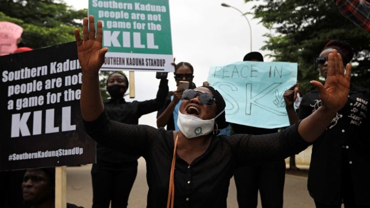 Манифестации срещу насилията в щата Кадуна, Нигерия, 15 август 2020