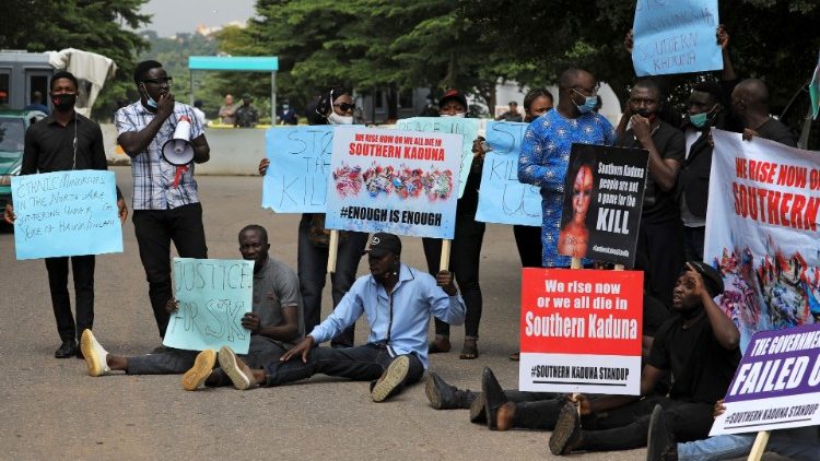Young Nigerians protest in Abuja against killings in southern Kaduna