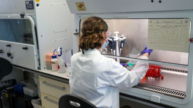 A scientist working on the Oxford University Covid-19 vaccine