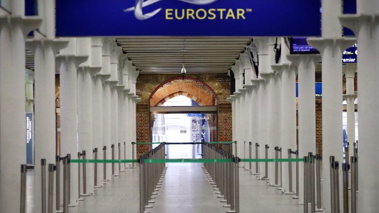 leeres Eurostar-Terrminal während des Corona-Lockdown