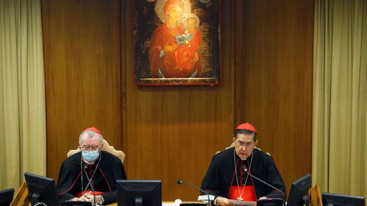 Kardinolai Pietro Parolin ir Miguel Angel Ayuso Guixot