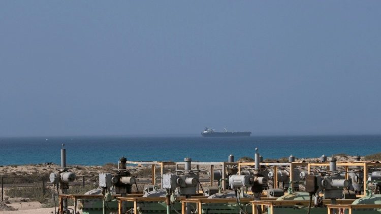 La mer, au large de Benghazi. Image d'illustration. 