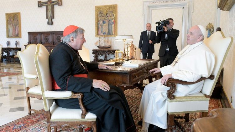 Súkromná audiencia kardinála Pella u pápeža Františka (12. okt. 2020)