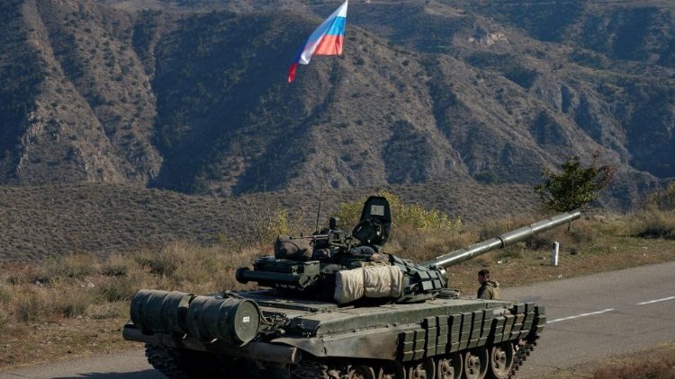 Un char russe déployé dans le Haut-Karabakh, le 10 novembre 2020.