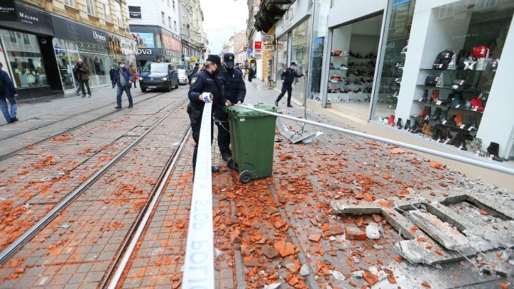 Danos provocados em Zagreb