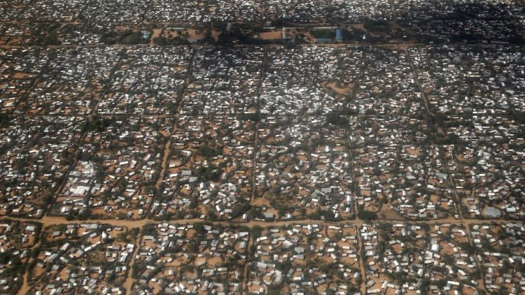 An aerial view of part of the Dadaab refugee camp