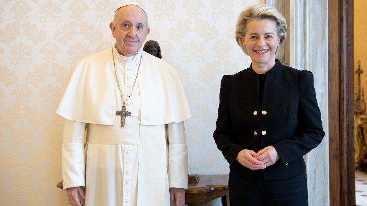 Popiežius Pranciškus ir Ursula von der Leyen