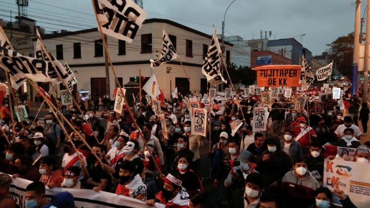 Proteste in Lima im Vorfeld der Wahlen
