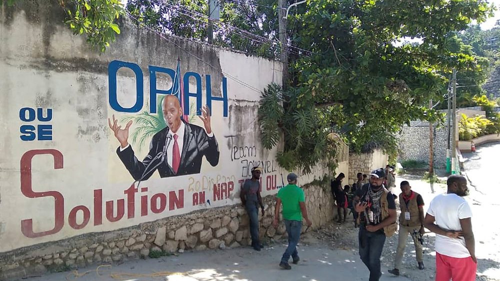 Murales, kushtuar presidentit haitian, Moise