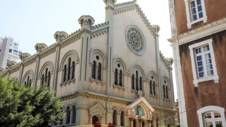 Le collège du Sacré-Cœur, dirigé par les Frères des écoles chrétiennes, à Beyrouth au Liban, le 25 juin 2021. 