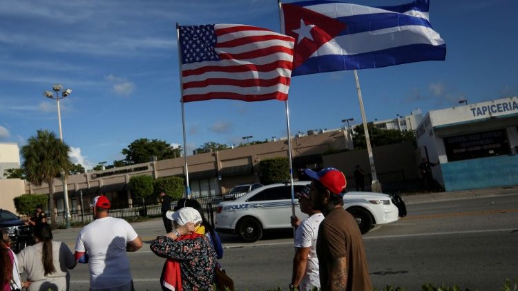 Manifestations de Cubains à Miami (Floride), le 18 juillet 2021