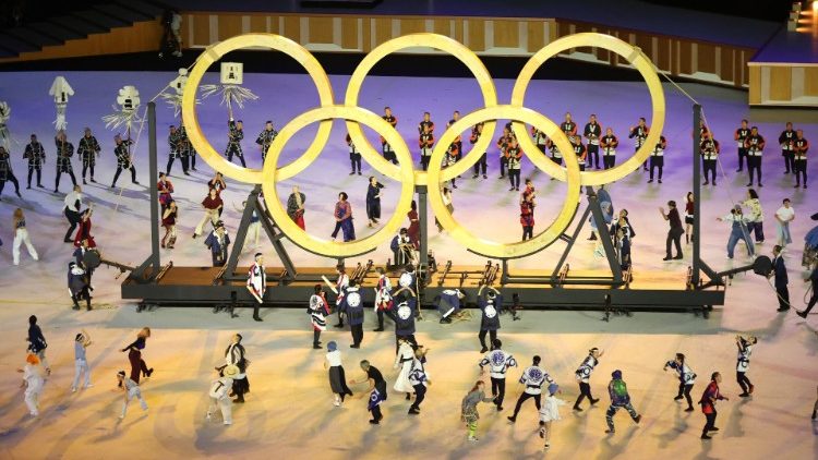 La cerimonia inaugurale di Tokyo 2020 allo stadio Olimpico della capitale giapponese (Marko Djurica / Reuters)