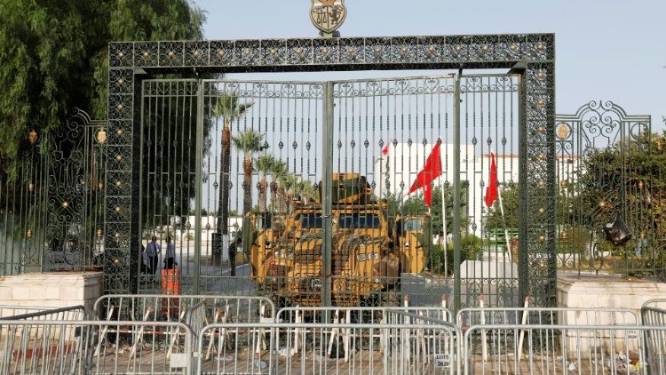 Le Parlement à Tunis, capitale tunisienne le 26 juillet 2021. 