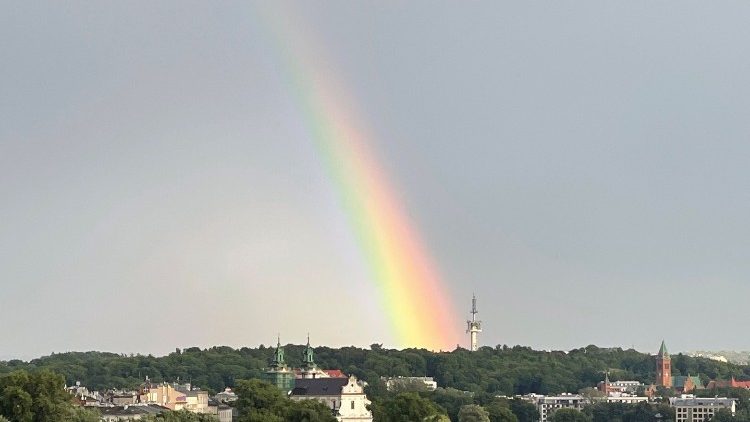 Regenbogen über Krakau