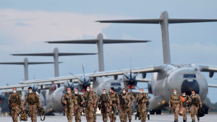 German troops return to Wunstorf Air Base following evacuation missions in Kabul