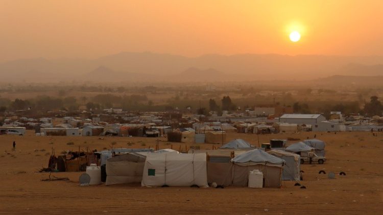 Camp de déplacés à Marib dans le nord du Yémen, à 120 km de la capitale Sanaa, le 9 septembre 2021. 