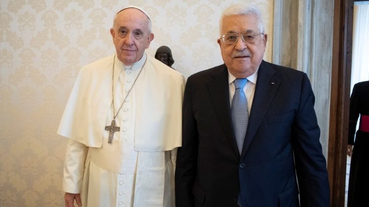 Ferenc pápa és a palesztin elnök
