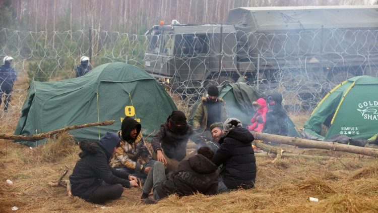 Flüchtlinge an der polnisch-belarussischen Grenze