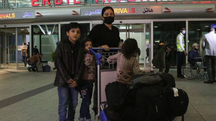 Ankunft von Flüchtlingen in Erbil