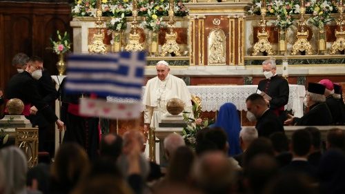 Papeževo srečanje s katoliško skupnostjo v Grčiji